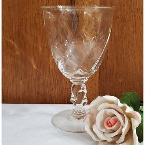 Vintage Heisey Waverly #5019 Stem Water Goblet 6" wine blown glass 10oz USA